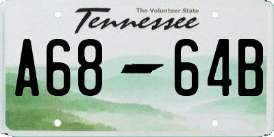 TN license plate A6864B