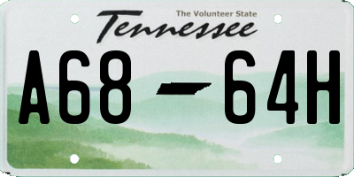 TN license plate A6864H
