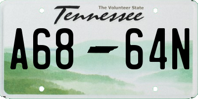 TN license plate A6864N