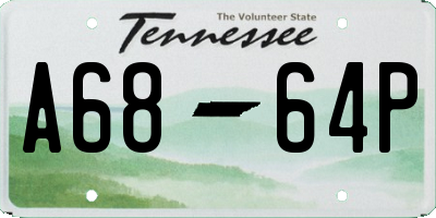 TN license plate A6864P