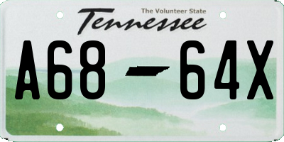 TN license plate A6864X