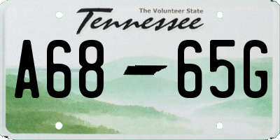 TN license plate A6865G