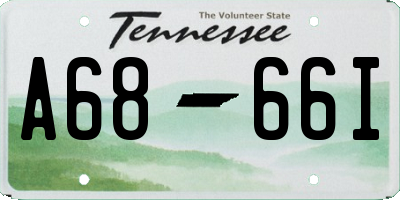 TN license plate A6866I