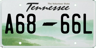 TN license plate A6866L