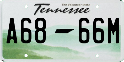 TN license plate A6866M