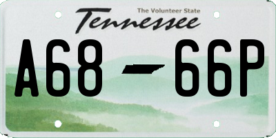 TN license plate A6866P