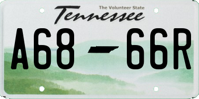 TN license plate A6866R