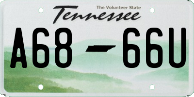 TN license plate A6866U