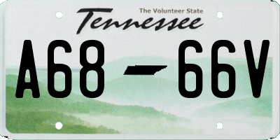 TN license plate A6866V
