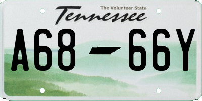 TN license plate A6866Y