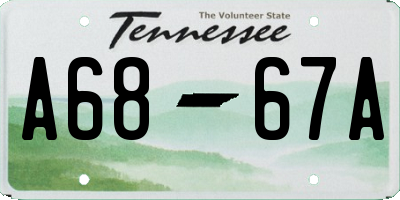 TN license plate A6867A