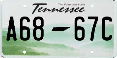 TN license plate A6867C