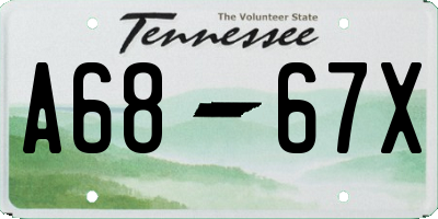 TN license plate A6867X