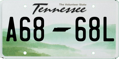 TN license plate A6868L