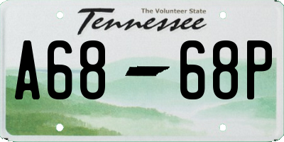 TN license plate A6868P