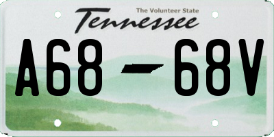 TN license plate A6868V