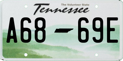 TN license plate A6869E