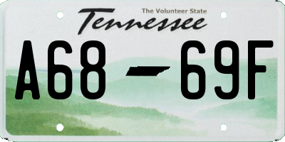 TN license plate A6869F