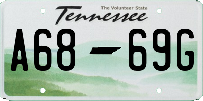 TN license plate A6869G