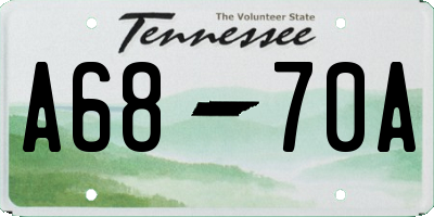 TN license plate A6870A