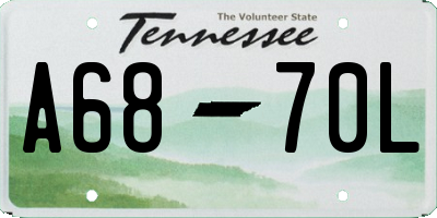TN license plate A6870L