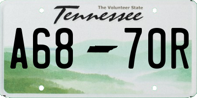 TN license plate A6870R