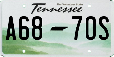 TN license plate A6870S