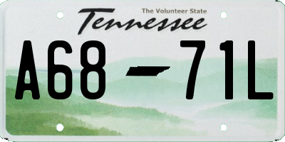 TN license plate A6871L