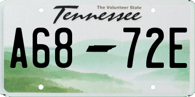 TN license plate A6872E