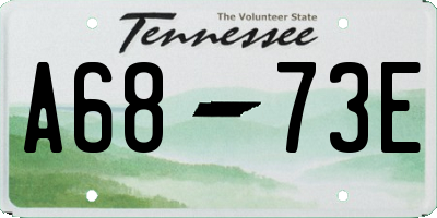 TN license plate A6873E