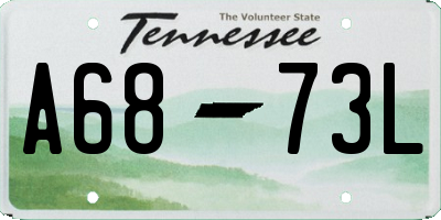 TN license plate A6873L