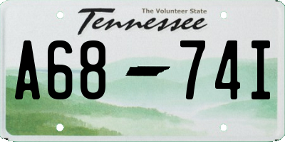 TN license plate A6874I