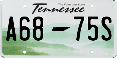 TN license plate A6875S
