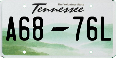 TN license plate A6876L