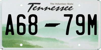 TN license plate A6879M