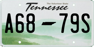 TN license plate A6879S