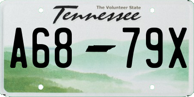 TN license plate A6879X