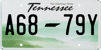 TN license plate A6879Y