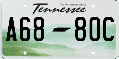 TN license plate A6880C