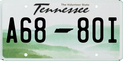 TN license plate A6880I
