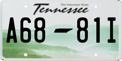 TN license plate A6881I