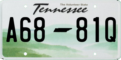TN license plate A6881Q