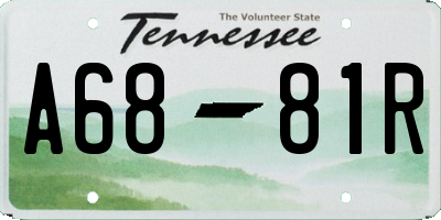 TN license plate A6881R