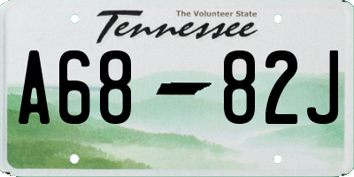 TN license plate A6882J