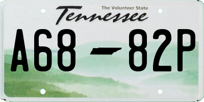 TN license plate A6882P