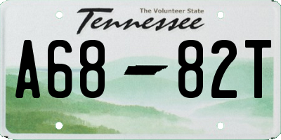 TN license plate A6882T