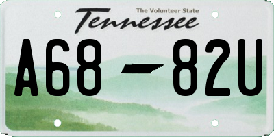 TN license plate A6882U
