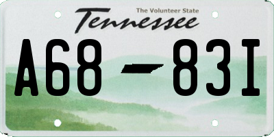 TN license plate A6883I