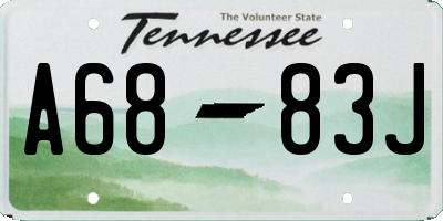 TN license plate A6883J