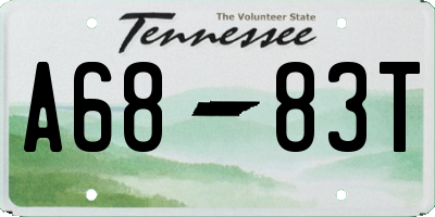 TN license plate A6883T